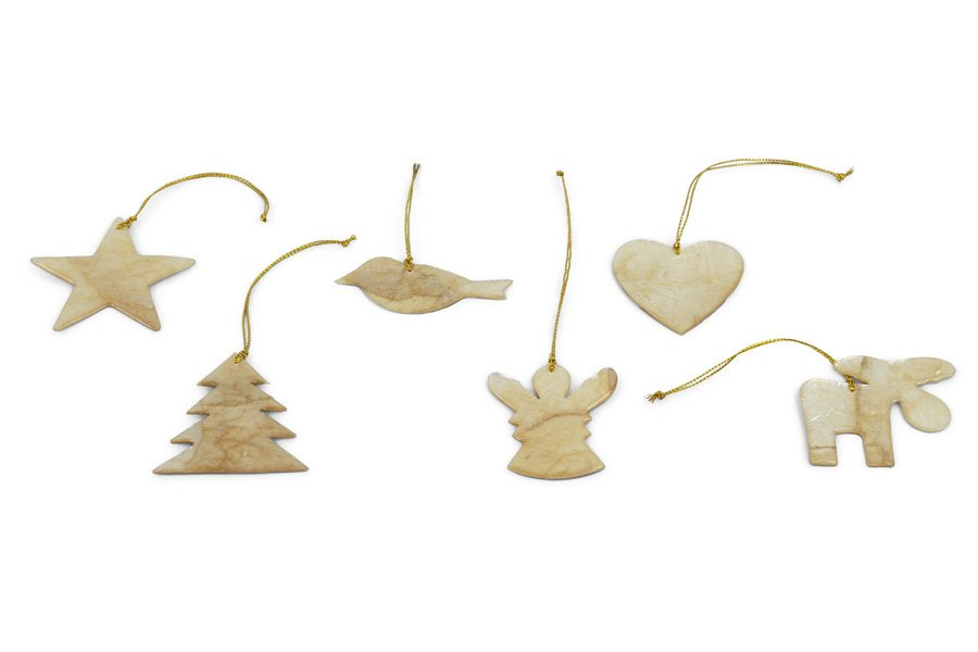 Christmas Capiz Decor assorted