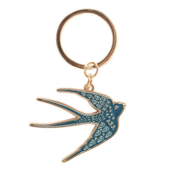 Something Different - Blue Spread Your Wings Swallow Keyring