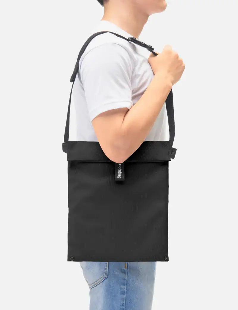 Notabag - Crossbody Black – Multifunctional Bag Laptop Tote Recycled