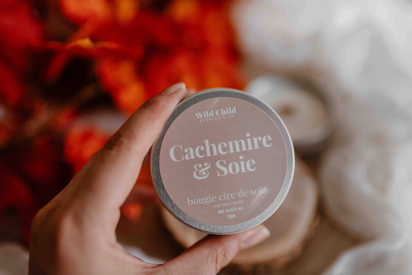 WILD CHILD Bougies & Co - “Cashmere & Silk” - Natural scented candle - 15h