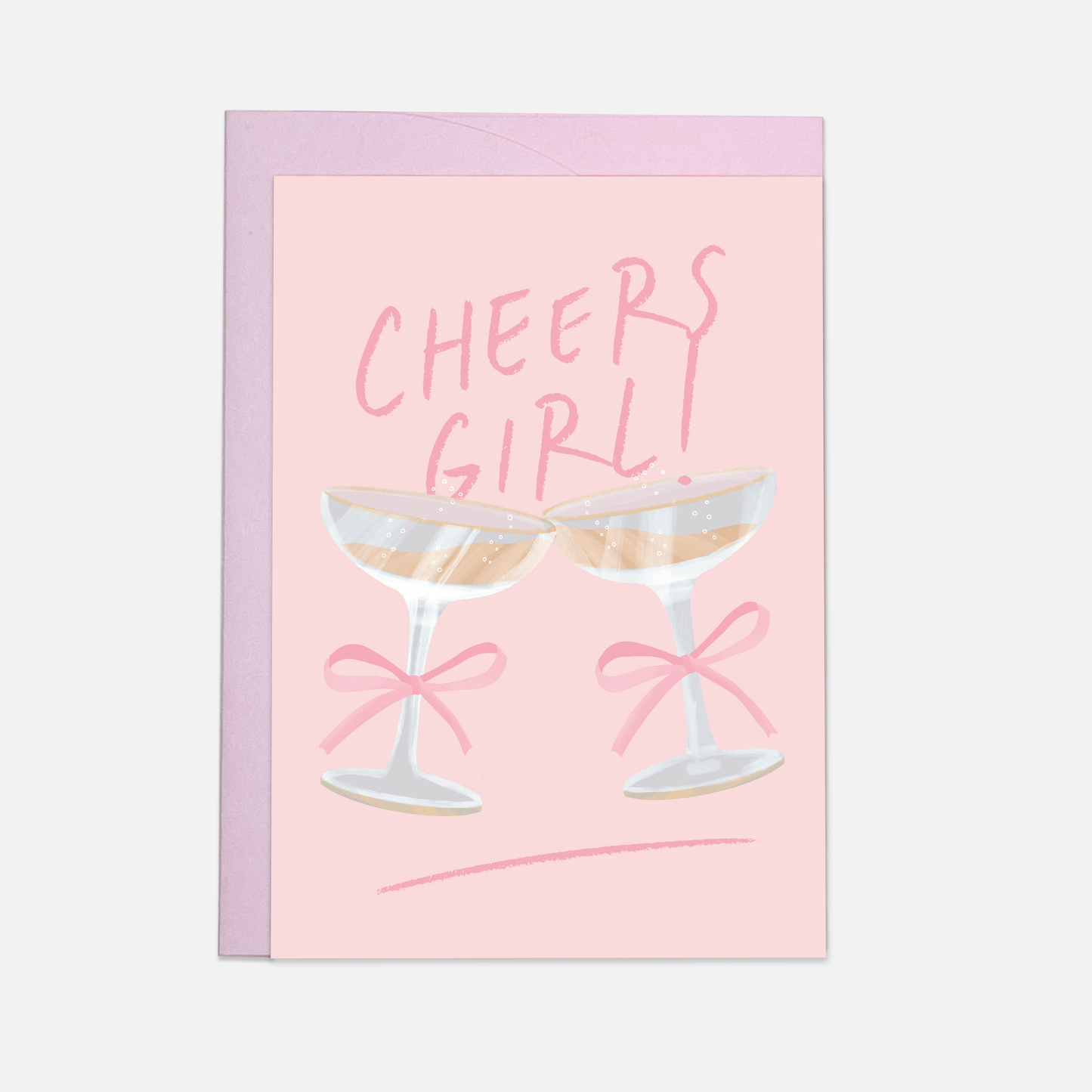 Kaart Blanche - Cheers girl greeting card (also in FR)