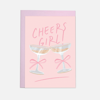 Kaart Blanche - Cheers girl greeting card (also in FR)