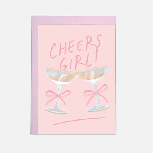 Kaart Blanche - Cheers girl greeting card (also in FR)