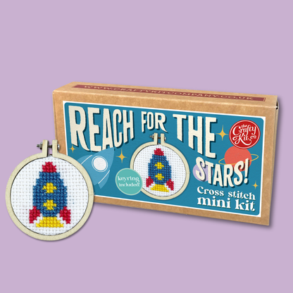 Mini Matchbox Kits - Reach for the Stars! Mini Matchbox Cross Stitch Kit