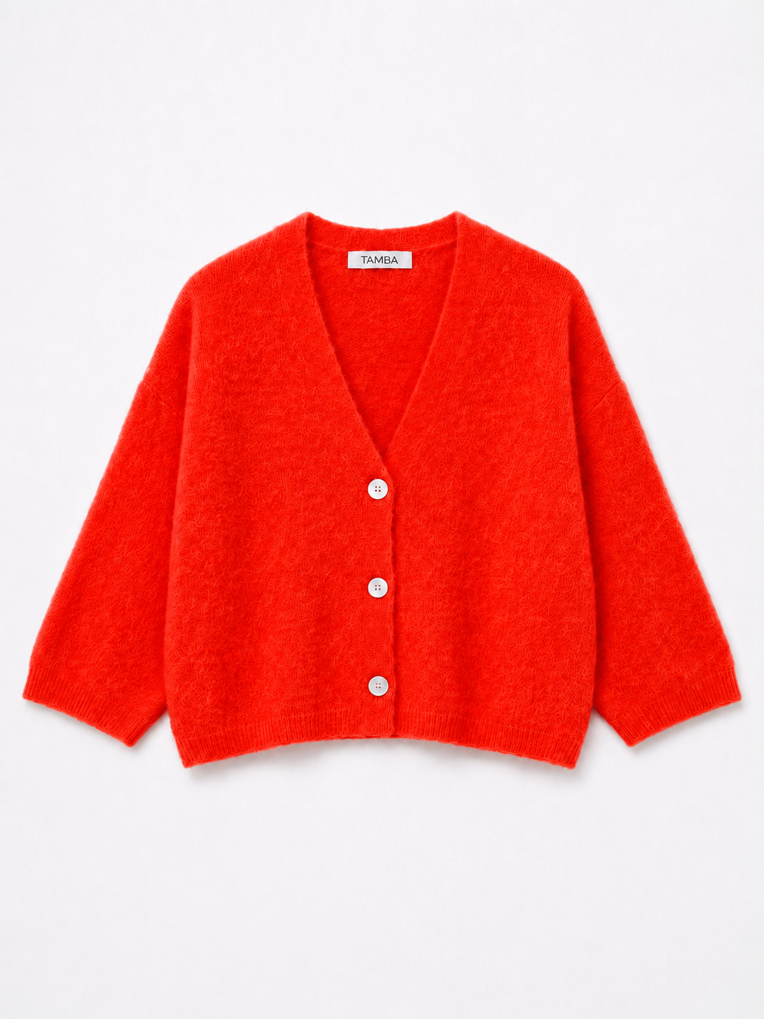 TAMBA - Baby alpaca cardigan with 4/5 sleeves