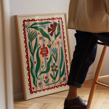 Kate Fox Design - Boho Flower Kids, Kids Art Prints, Kids Art Print, 