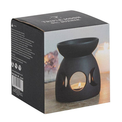 Something Different - Black Triple Moon Cut Out Oil Burner