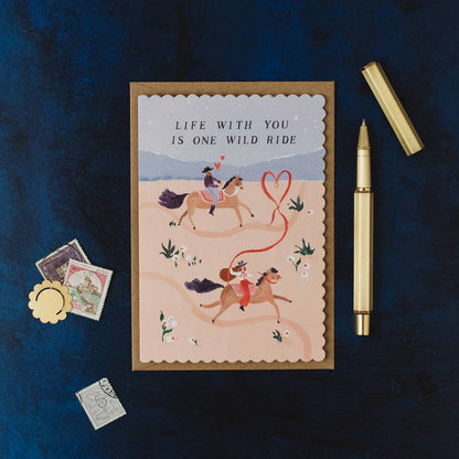 Sister Paper Co. - Wild Ride Love Card | Anniversary Cards | Valentines Cards