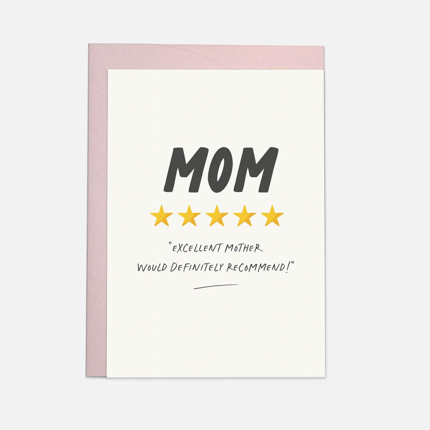 Kaart Blanche - Mom short review greeting card (also in FR)