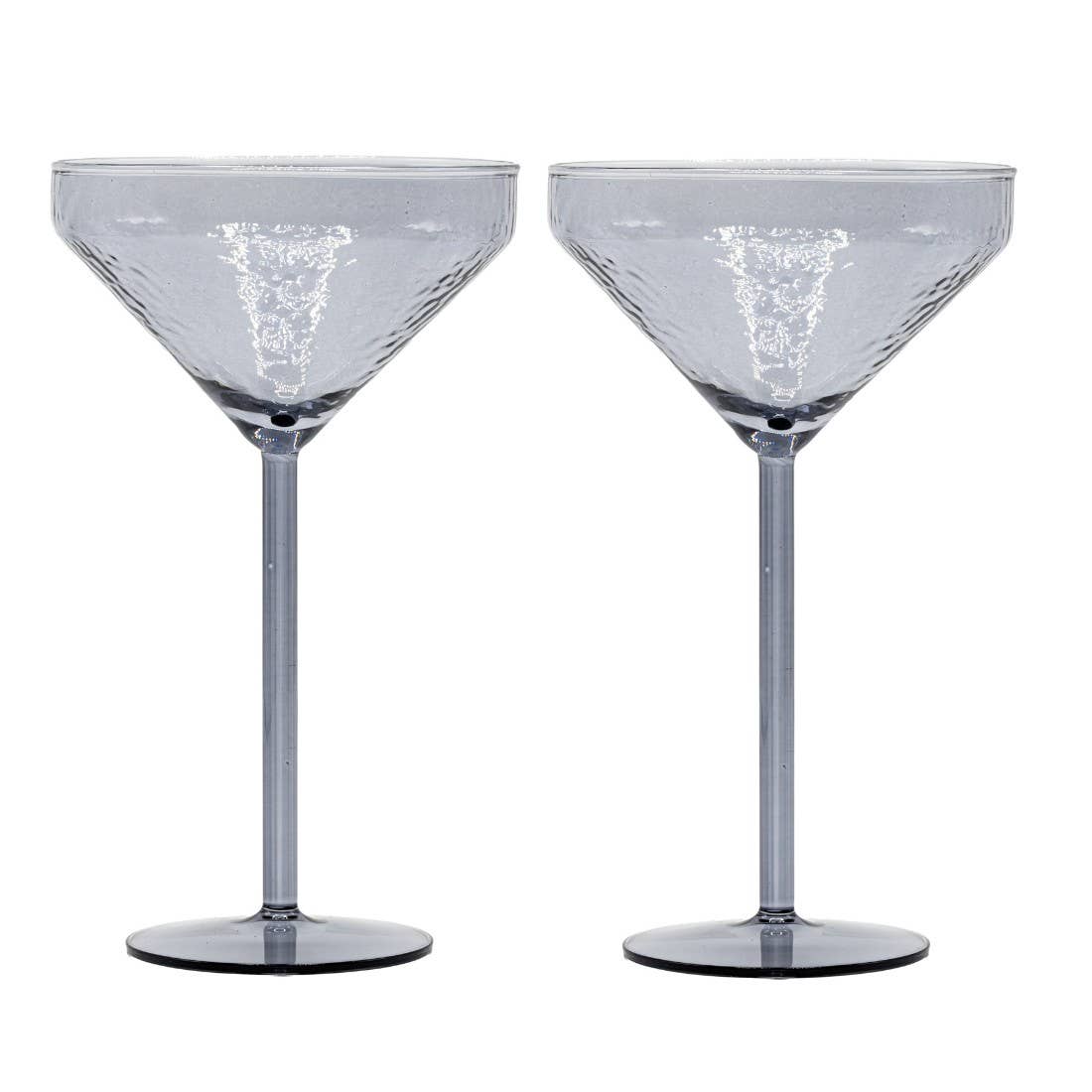 Brût Home and Glassware - Cocktail Glass Claude | set of 2 | grey | Martini glasses