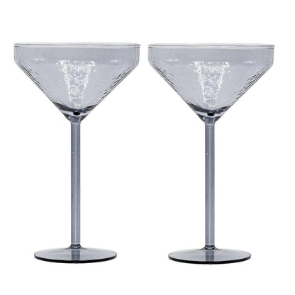 Brût Home and Glassware - Cocktail Glass Claude | set of 2 | grey | Martini glasses
