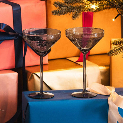 Brût Home and Glassware - Cocktail Glass Claude | set of 2 | grey | Martini glasses