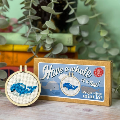 Mini Matchbox Kits - Have a Whale of a Time! Mini Matchbox Cross Stitch Kit