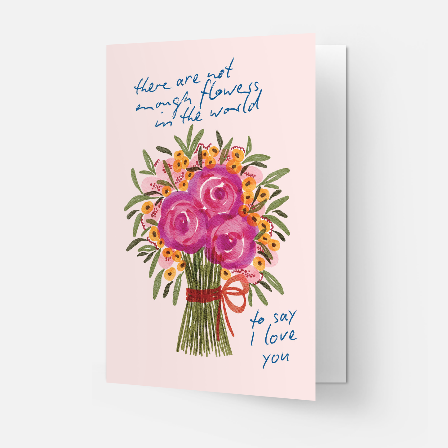 Kaart Blanche - Flowers love you - greeting card