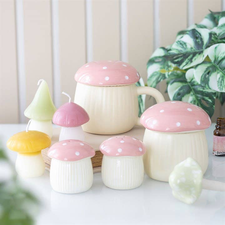 Something Different- Set of 3 Pastel Mushroom Candles