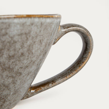 Mug | DAREL | short, grey | 0.25 l