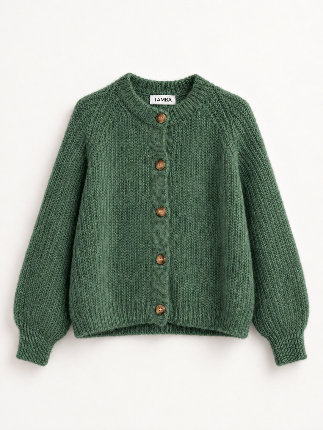 TAMBA - Mohair cardigan with button placket