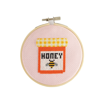 Cotton Clara Craft Kits & Supplies - Honey Jar Cross Stitch Kit