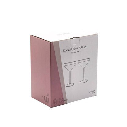 Brût Home and Glassware - Cocktail Glass Claude | set of 2 | pink | Martini glasses