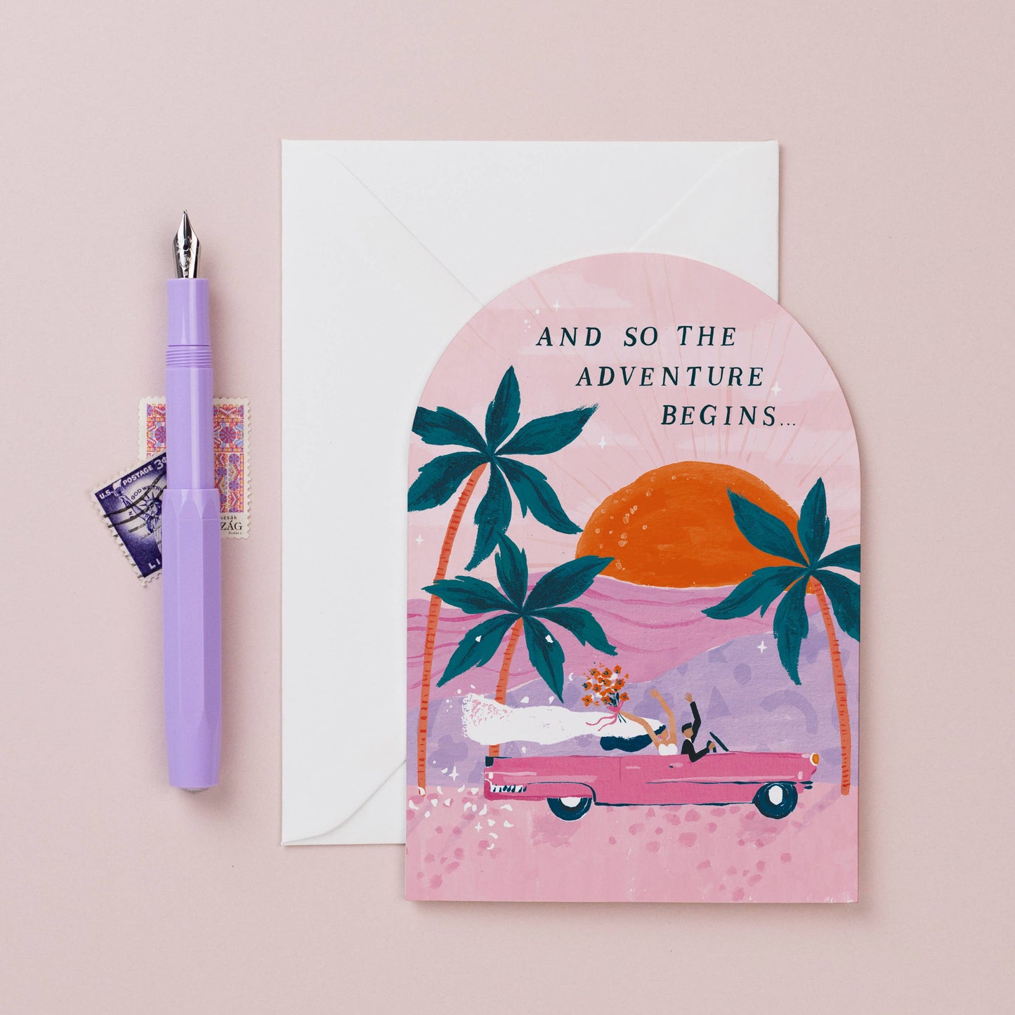 Sister Paper Co. - Adventures Wedding Card | Bride & Groom Card | Wedding Cards