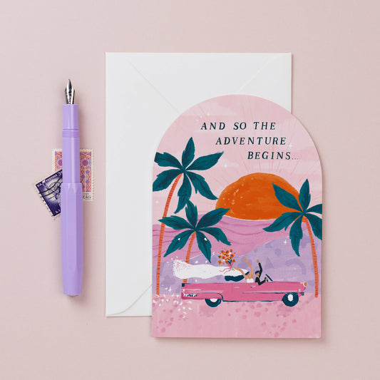 Sister Paper Co. - Adventures Wedding Card | Bride & Groom Card | Wedding Cards