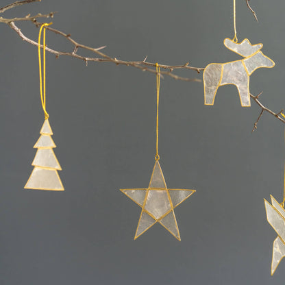 Kinta - Trim Cap Tree Origami Offwhite w/ gold 8 cm