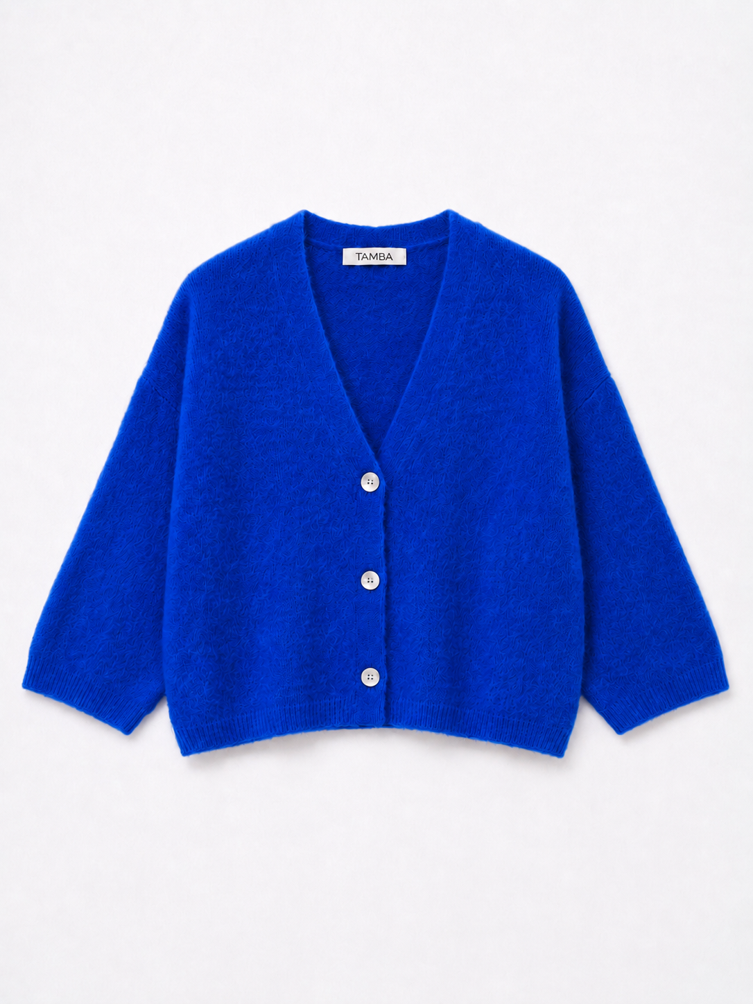 TAMBA - Baby alpaca cardigan with 4/5 sleeves