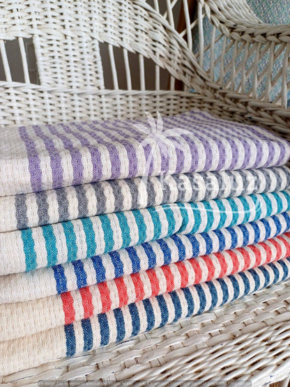 KASALUZ - Fouta Atlántico Mauve 100% cotton honeycomb