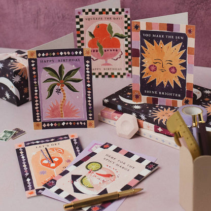 Sister Paper Co.  - Spicy Margarita Birthday Card | Cocktails Birthday Cards
