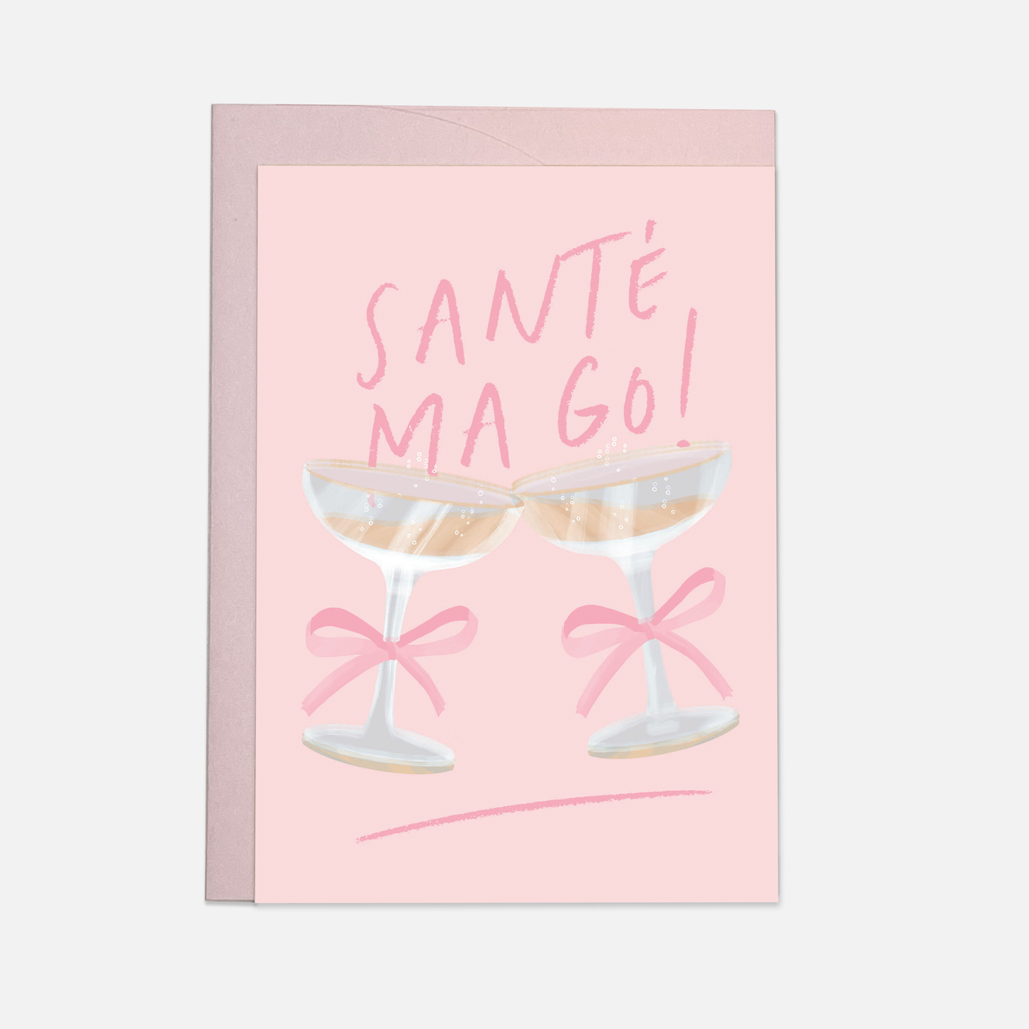 Kaart Blanche - Cheers girl greeting card (also in FR)