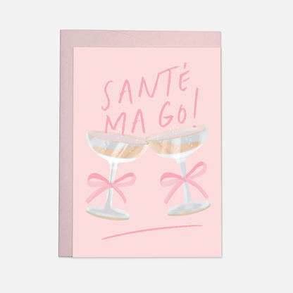 Kaart Blanche - Cheers girl greeting card (also in FR)