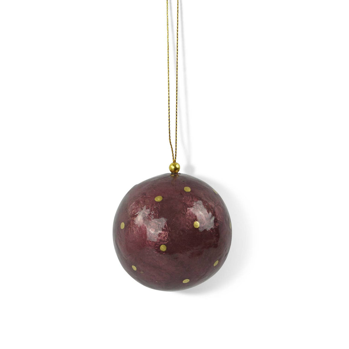 Kinta - X-Mas Ball Cap Dots w/ gold 6 cm