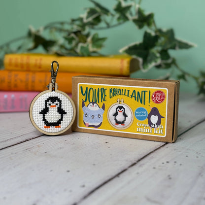 Mini Matchbox Kits - You're Brrrilliant! Mini Matchbox Cross Stitch Kit