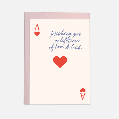 Kaart Blanche - Ace card - wedding greeting card (also in FR)