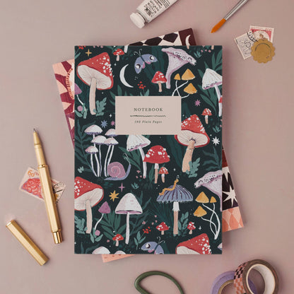 Sister Paper Co. - Mushrooms Notebook | Plain Page Journal | Notebooks