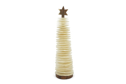 Christmas Tree Raw Capiz Natural 35cm