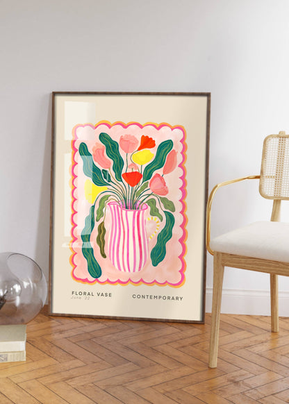 Kate Fox Design - Vase Art Print, Colourful Art Print, Hand Drawn Art, Quirky