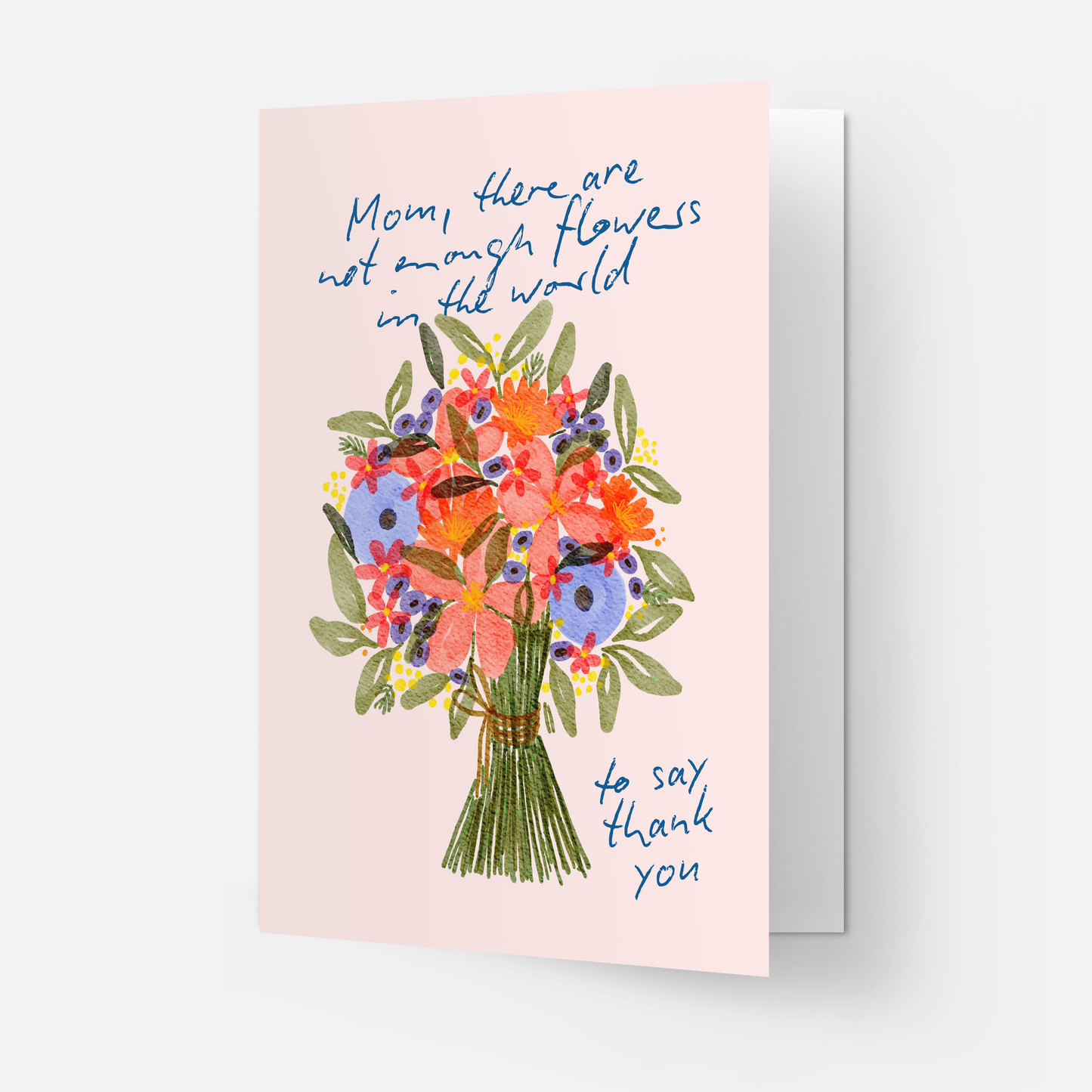 Kaart Blanche - Mom flowers thank you - greeting card
