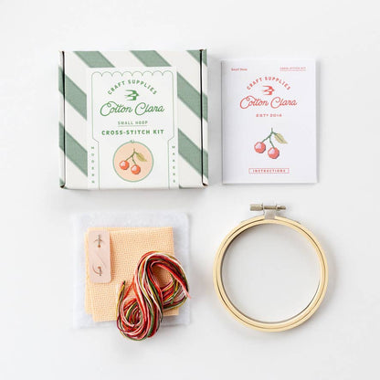 Cotton Clara Craft Kits & Supplies - Cherry Cross Stitch Kit