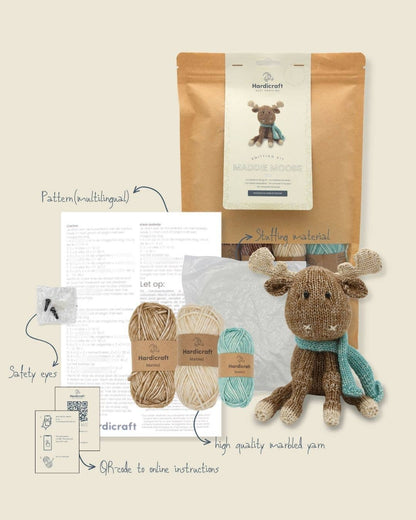 Hardicraft - DIY Knitting Kit - Maddie Moose