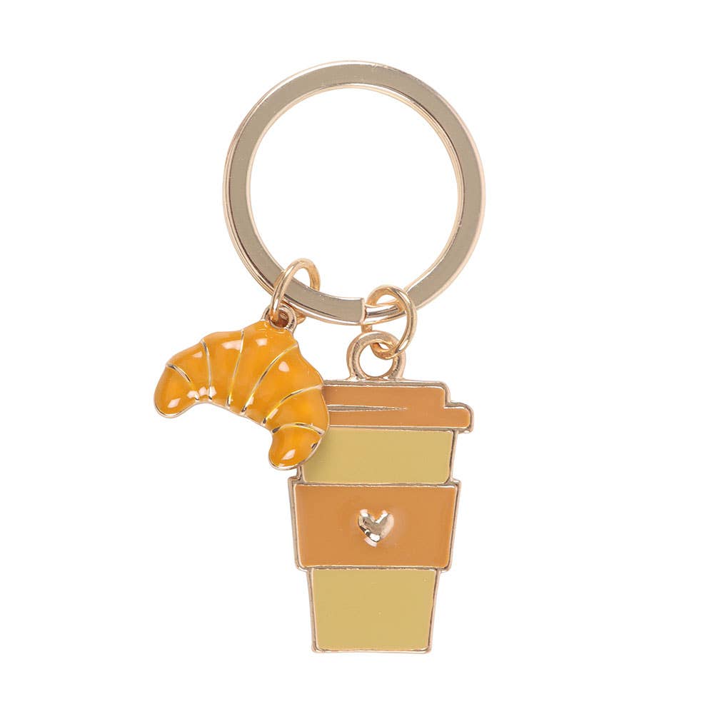 Something Different - Coffee and a Friend Croissant Keyring