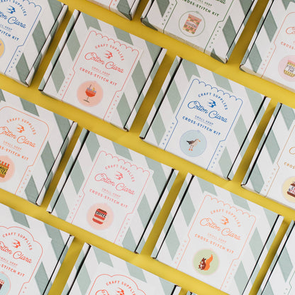 Cotton Clara Craft Kits & Supplies - Duck Cross Stitch Kit for Beginners