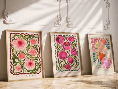 Kate Fox Design - The Dahlia, Art Print, Colourful Art, Fun Art, Home Decor