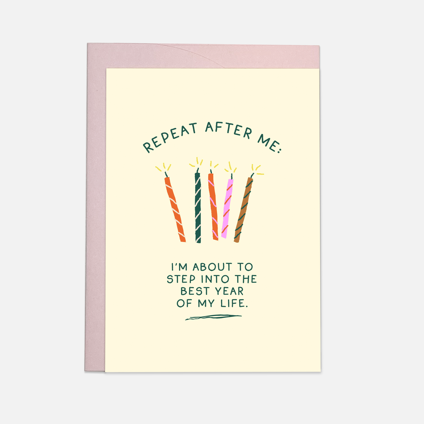 Kaart Blanche - Repeat after me greeting card