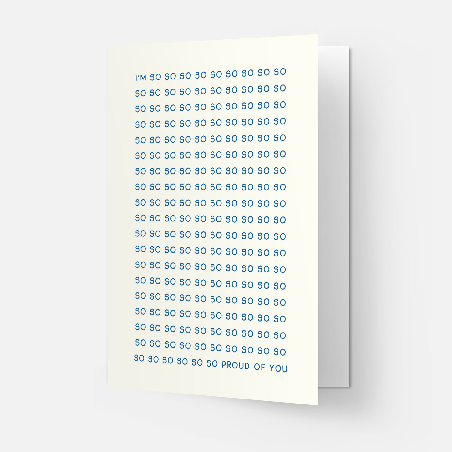 Kaart Blanche - So so so proud - greeting card
