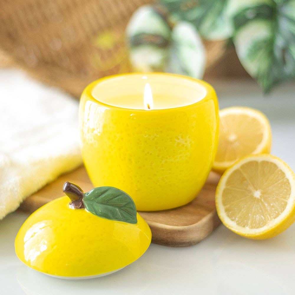 Something Different- Lemon Shaped Candle Jar