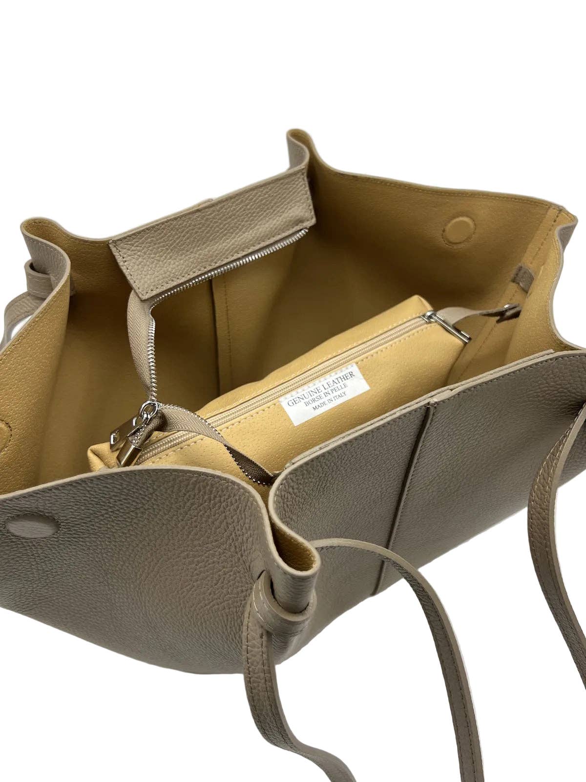 Suie Valentini srl - Genuine Leather Shopping Bag, Made in Italy, art. 112615New