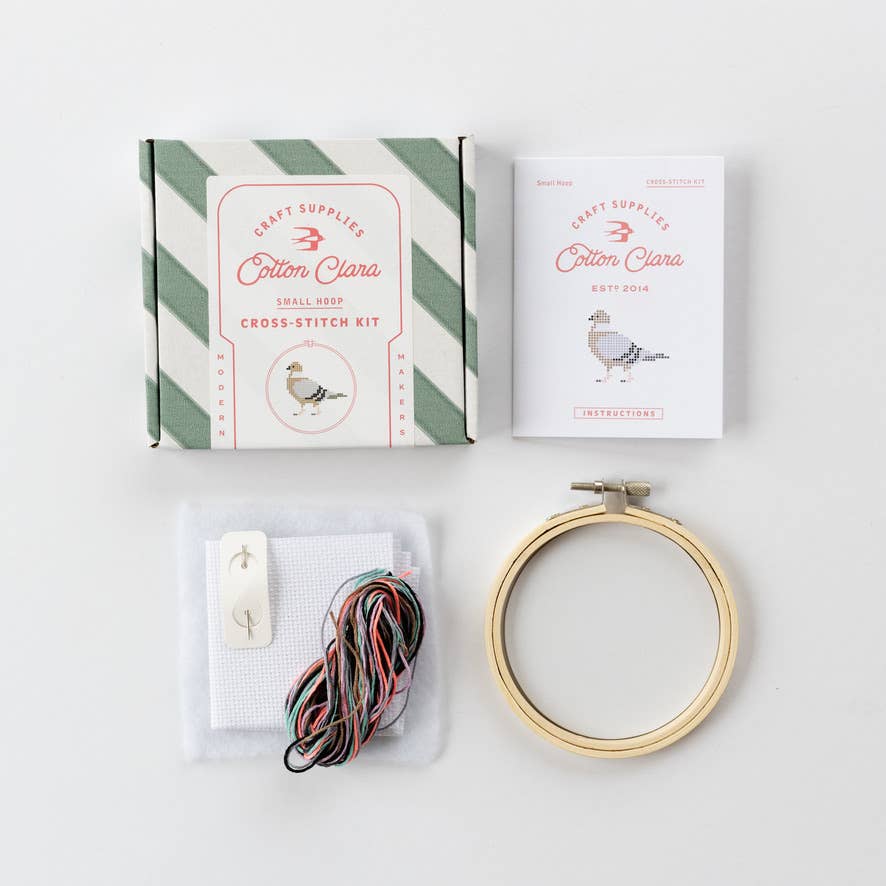 Cotton Clara Craft Kits & Supplies - Pigeon Cross Stitch Kit