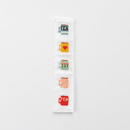Cotton Clara Craft Kits & Supplies - Tea/Mugs Cross Stitch Bookmark Kit