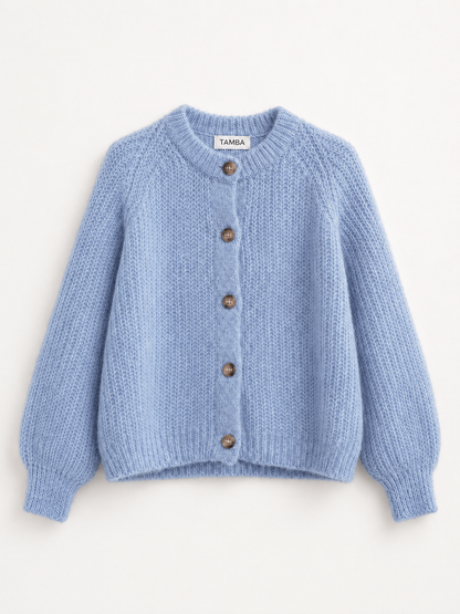 TAMBA - Mohair cardigan with button placket